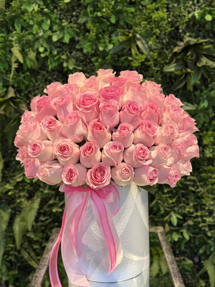 Sweet Harmony Basket - A bright and cheerful arrangement of pink, inspired by the beauty of summer. Full of life and vibrant energy, this bouquet brings warmth, joy, and a playful touch of color to any moment.