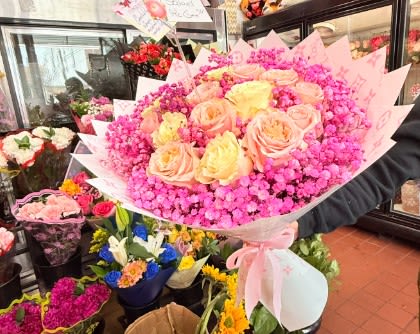 Pink Splendid Birthday Jumbo Bouquet  - .