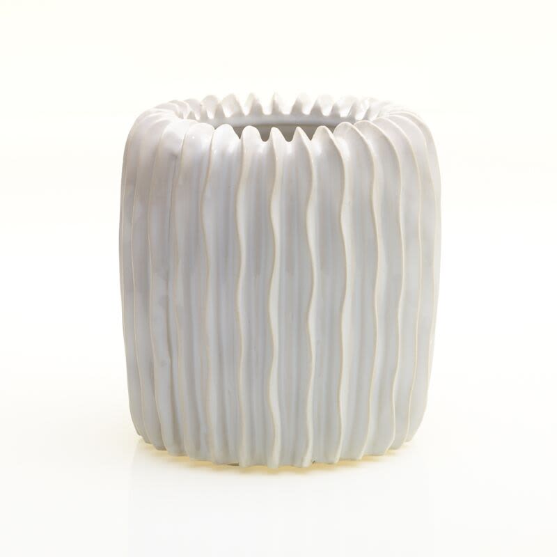 Haven Vase - Elegant sculptural vase with flowing ripple texture, a great vessel for any floral arrangement.