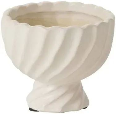 Sway Compote - An exquisite matt swirling textured vase available in two sizes. 