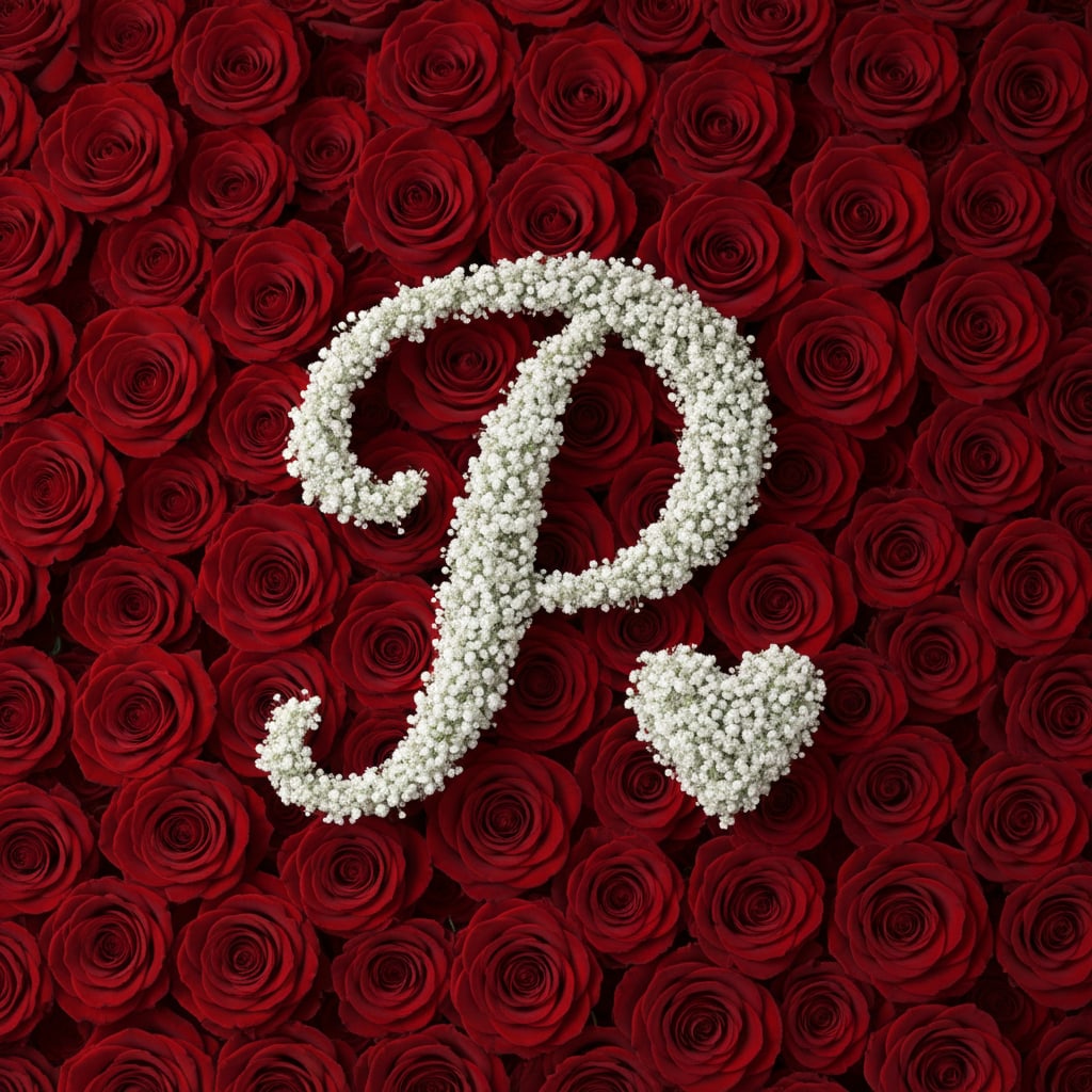 Baby's Breath Letter - P - Baby's breath letter - Size &amp; price varies depending on bouquet size please choose carefully to avoid delays  Indicate which letter you want as an add-on, please or give us a call once check out has been completed. 