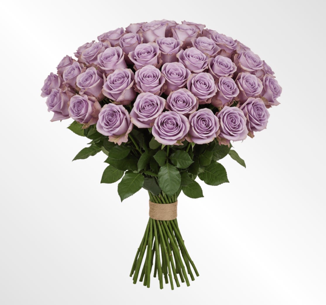 Enchanted Lilac Bouquet – Lavender Roses &amp; Baby’s Breath - Soft, serene, and effortlessly elegant — the Enchanted Lilac Bouquet features 12 delicate lavender roses nestled among airy baby’s breath and wrapped in pure white paper for a timeless, refined look. This bouquet radiates grace, serenity, and quiet romance, perfect for expressing admiration, gentle affection, or a touch of enchantment for someone truly special.  Expertly handcrafted by the florists at 1-800 Blooms, this arrangement captures the beauty of soft pastels and the calm energy of lavender hues, making it ideal for anniversaries, birthdays, or thoughtful gestures of love.   Features:  Includes 12 premium lavender roses and baby’s breath accents  Wrapped in crisp white paper with elegant detailing  Symbolizes admiration, enchantment, and serenity  Same-day delivery available in Bronx &amp; surrounding areas. 