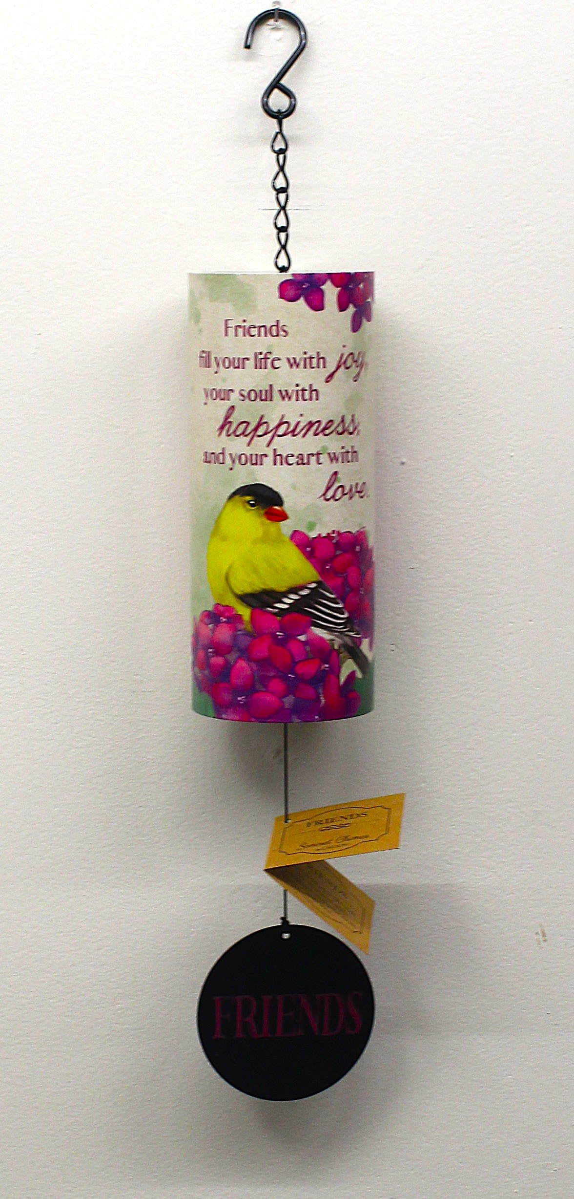 19 Inch Friends Windchime - 19 Inch Friends Windchime Friends fill your life wiht joy your soul with happiness and your heart with love