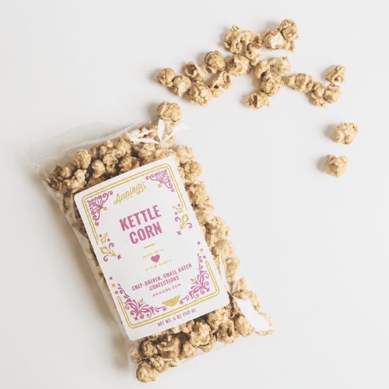 Annie B's Kettle Corn  - Annie B's popcorn is popped and packed to order, so it’s always fresh and delicious. Their popcorn is made with non-GMO popcorn and is handcrafted in small batches in their Minnesota facility. 