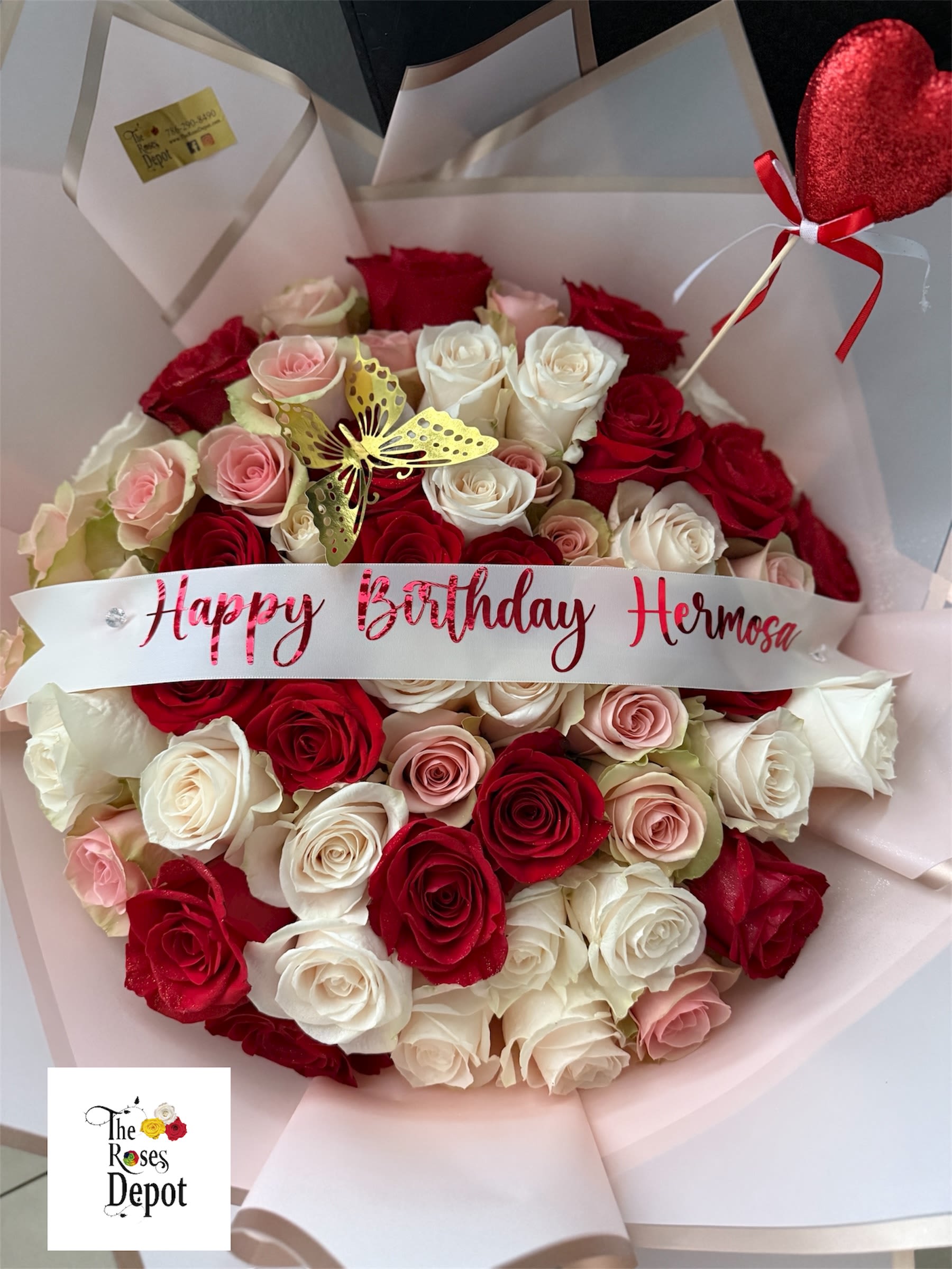 Luxury Bouquet of 60 MIX Premium Roses - Celebrate life's most meaningful moments with our 60 MIX Premium Rose Bouquet, expertly handcrafted using twenty fresh, long-stem roses. Grown in Ecuador's ideal climate, these premium blooms are known for their exceptional size, vibrant color, and long-lasting freshness.  Perfect for birthdays, anniversaries, romantic occasions, congratulations, or simply letting someone know you care, this elegant bouquet is carefully arranged with lush greenery and beautifully wrapped for a stunning presentation.
