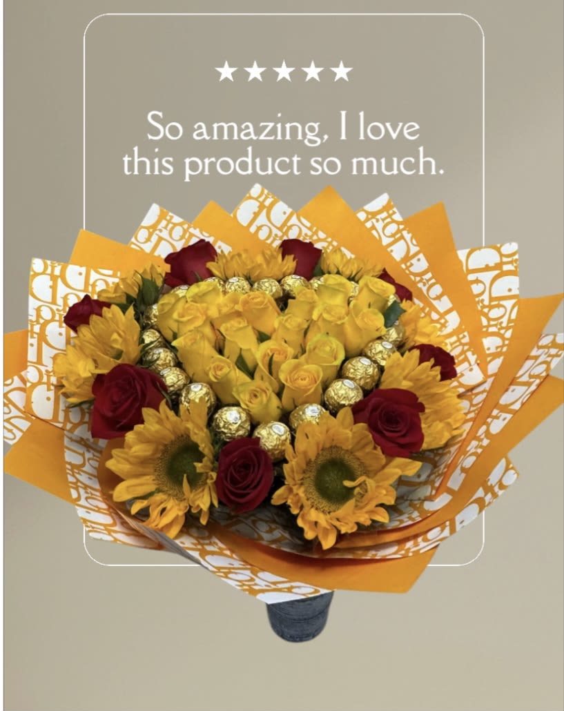 Radiant Bouquet  - Yellow flowers carry messages of joy, happiness and friendship. They are often associated with the positive energy of the sun and the warmth of summer. Giving yellow flowers is a way to express gratitude, joy and friendship, as well as to celebrate moments of happiness and success. (Vase not included)