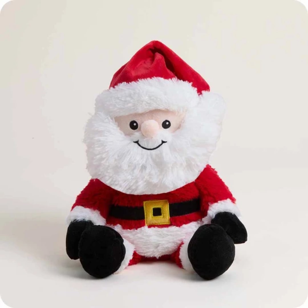 Plush Santa Claus toy in a red suit and hat