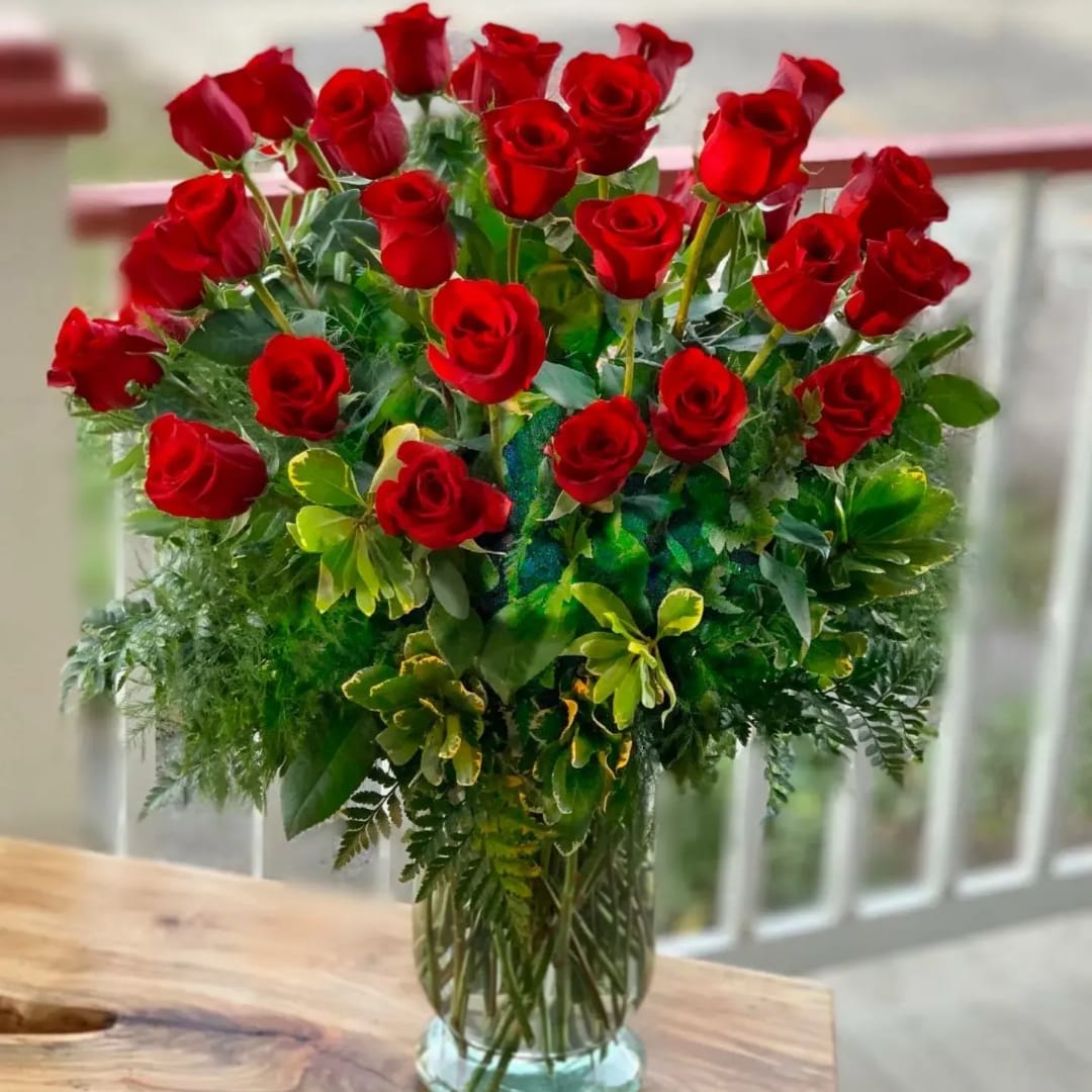 Roses, 5 Dozen Arranged - 5 dozen arranged standard roses