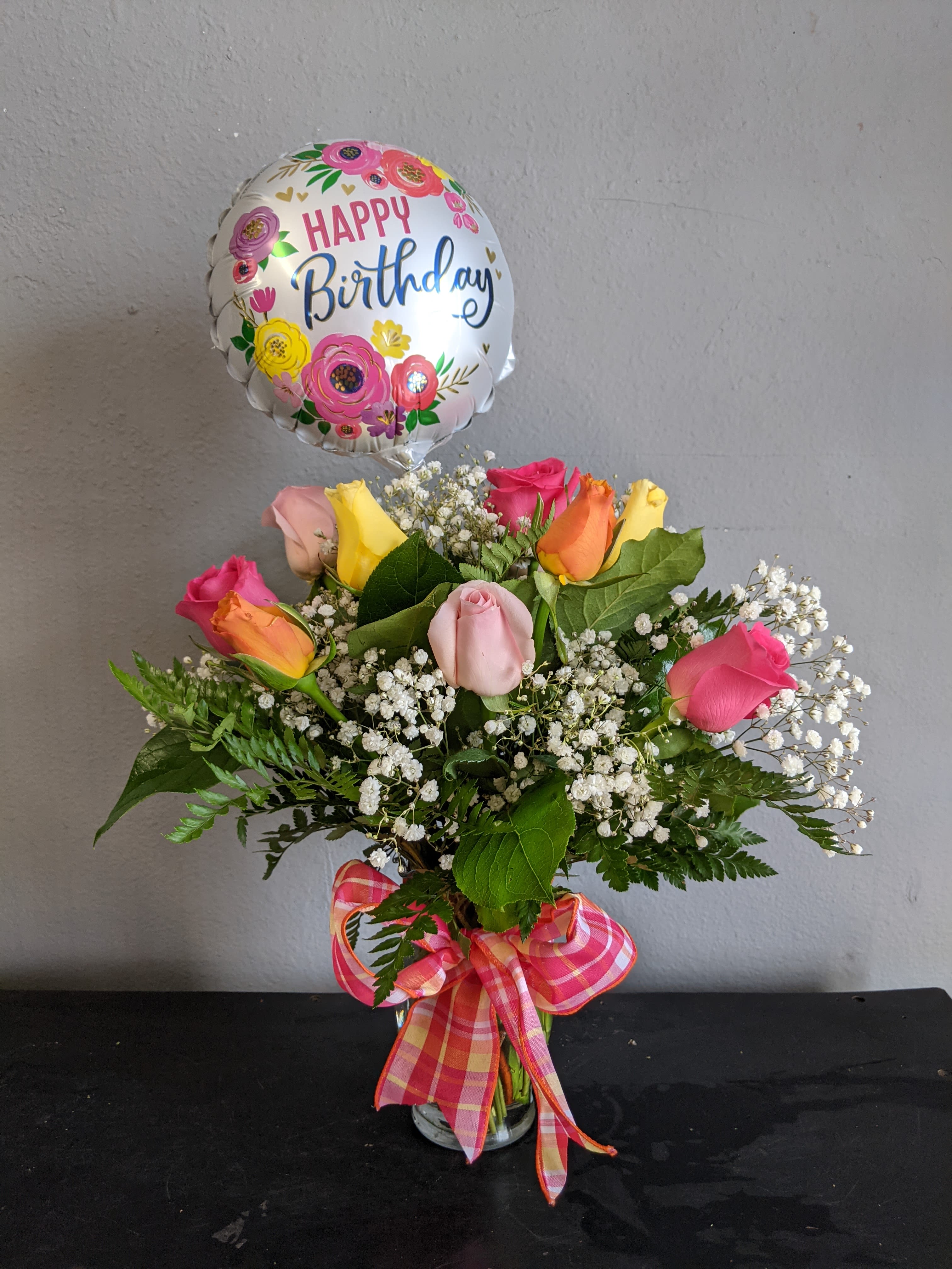 The Birthday Bundle! - No birthday is complete without a Birthday Bundle! Send some love and birthday wishes with a sweet gesture of mixed local 40cm roses. available in 1, 1.5 and 2 doz. roses. 