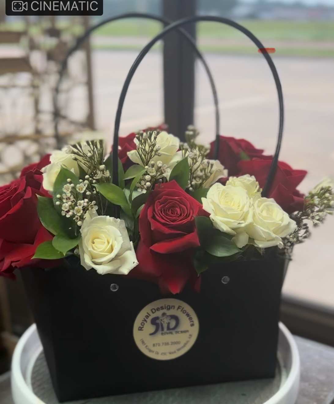  Purse of Flower - Black or Pink Purse with fresh flowers to show a little love with flowers.