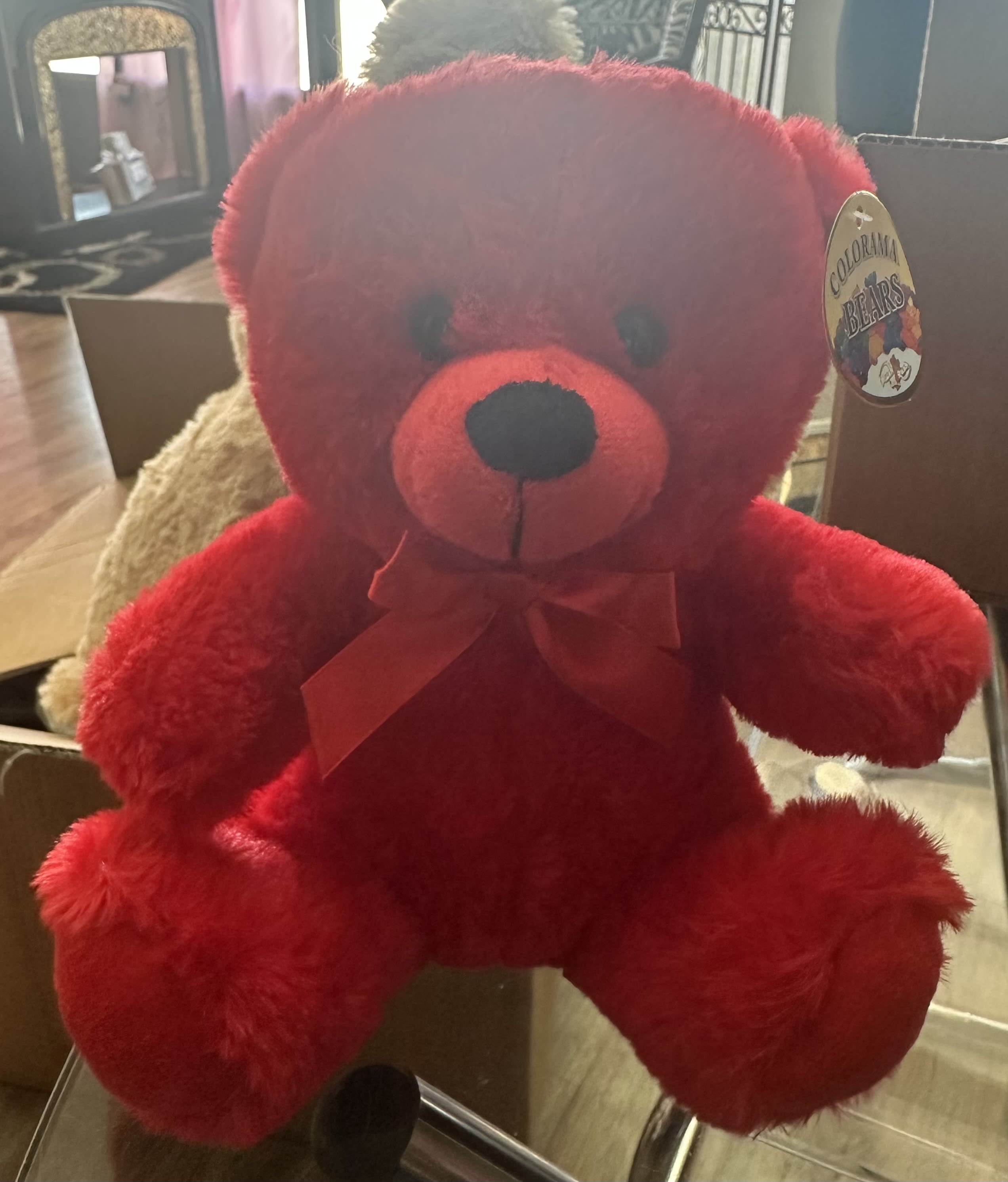 Strawberry Plush Bear - 9 inch red bear