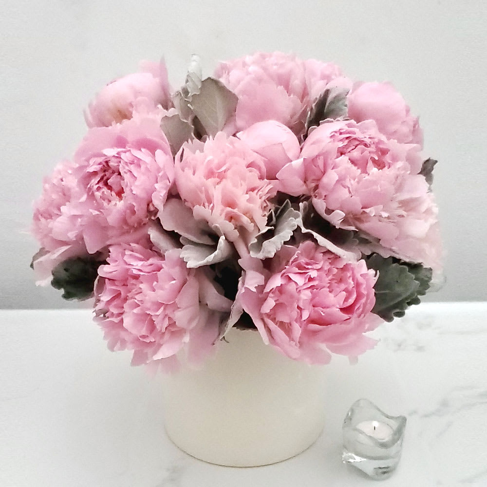 Pink Peony Bliss - Full, fluffy, fresh, and gorgeous! These delicate angelic Pink Peonies can stand alone and make a huge statement of their own.   