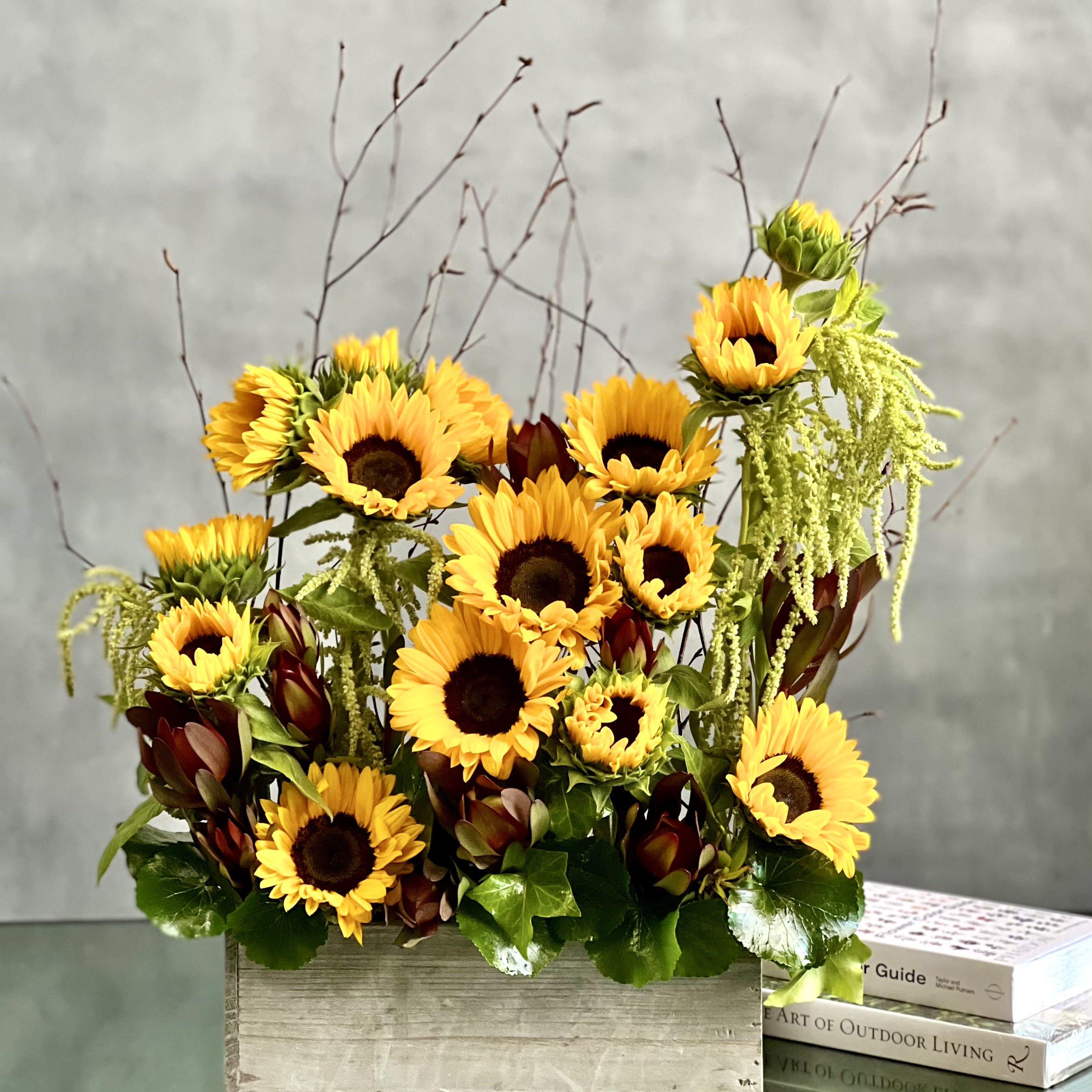 Sunshine Garden  - The beauty of sunflowers is undeniable! Beverly Hills Florist presents same day delivery for our Sunshine Garden ! Perfect for the fall season and adds a bright touch to any space ! 