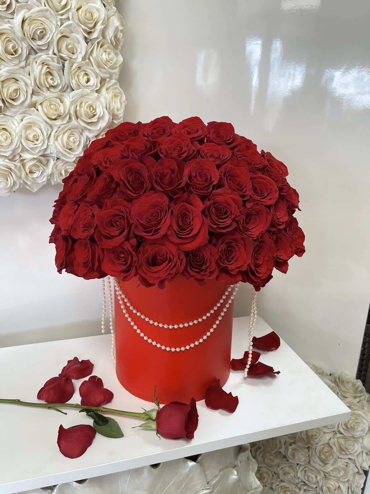 Red Box of Love  - Breathtaking red roses arranged in our signature boxes. 
