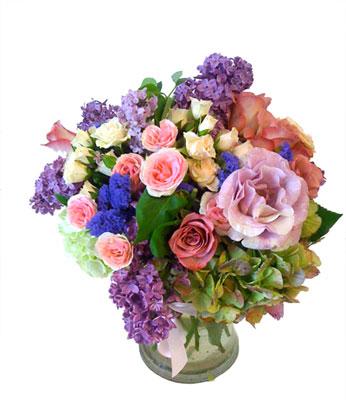 Summer Garden Of Roses And Hydrangeas  - What a delight. This bouquet of summer flowers is sure to warm the hearts of many. With a stunning variety of different colors and flowers including roses and hydrangeas.