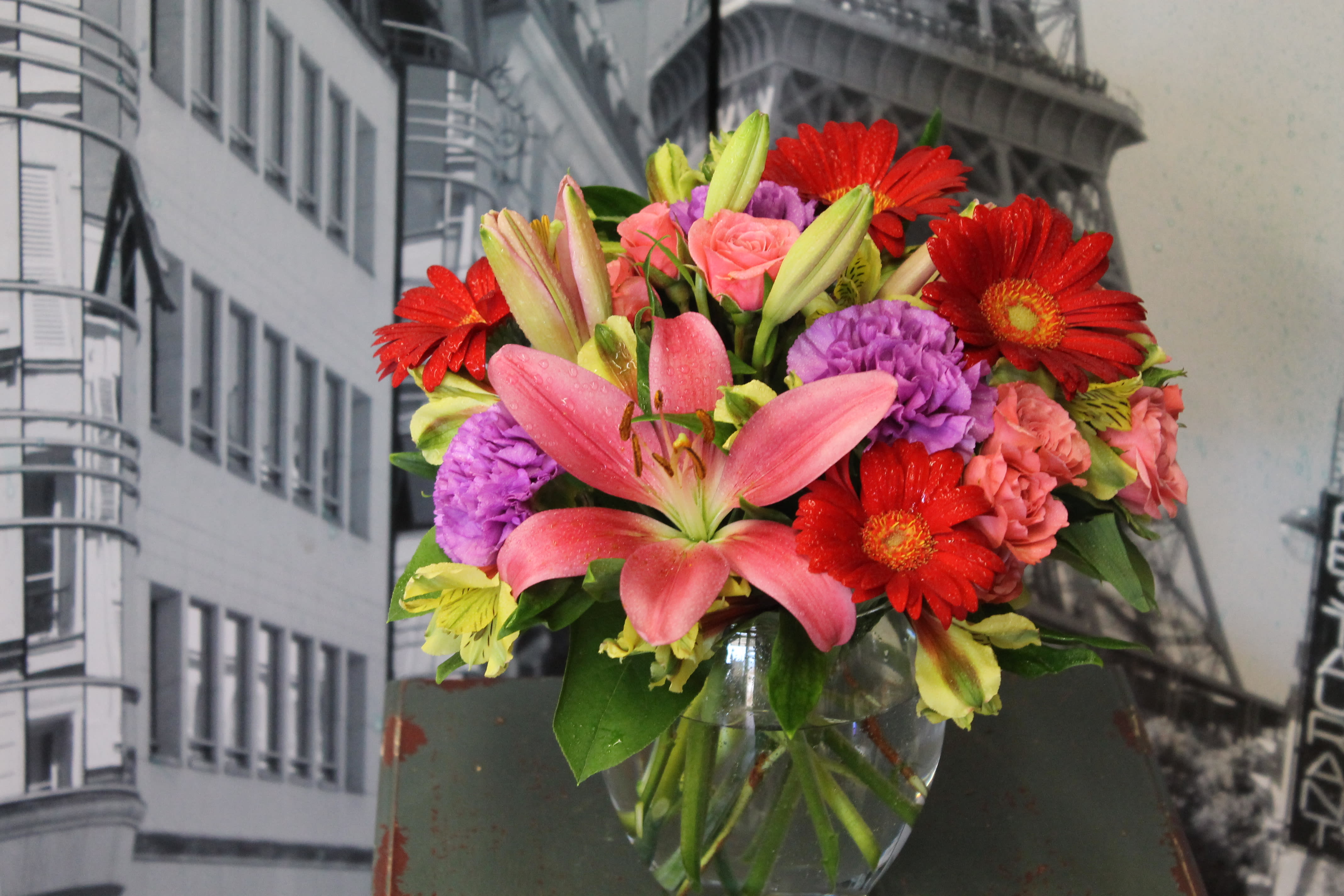 Message - Spray Rose, Asiatic Lilly, Alstromeria, Carnatin, Gerbra