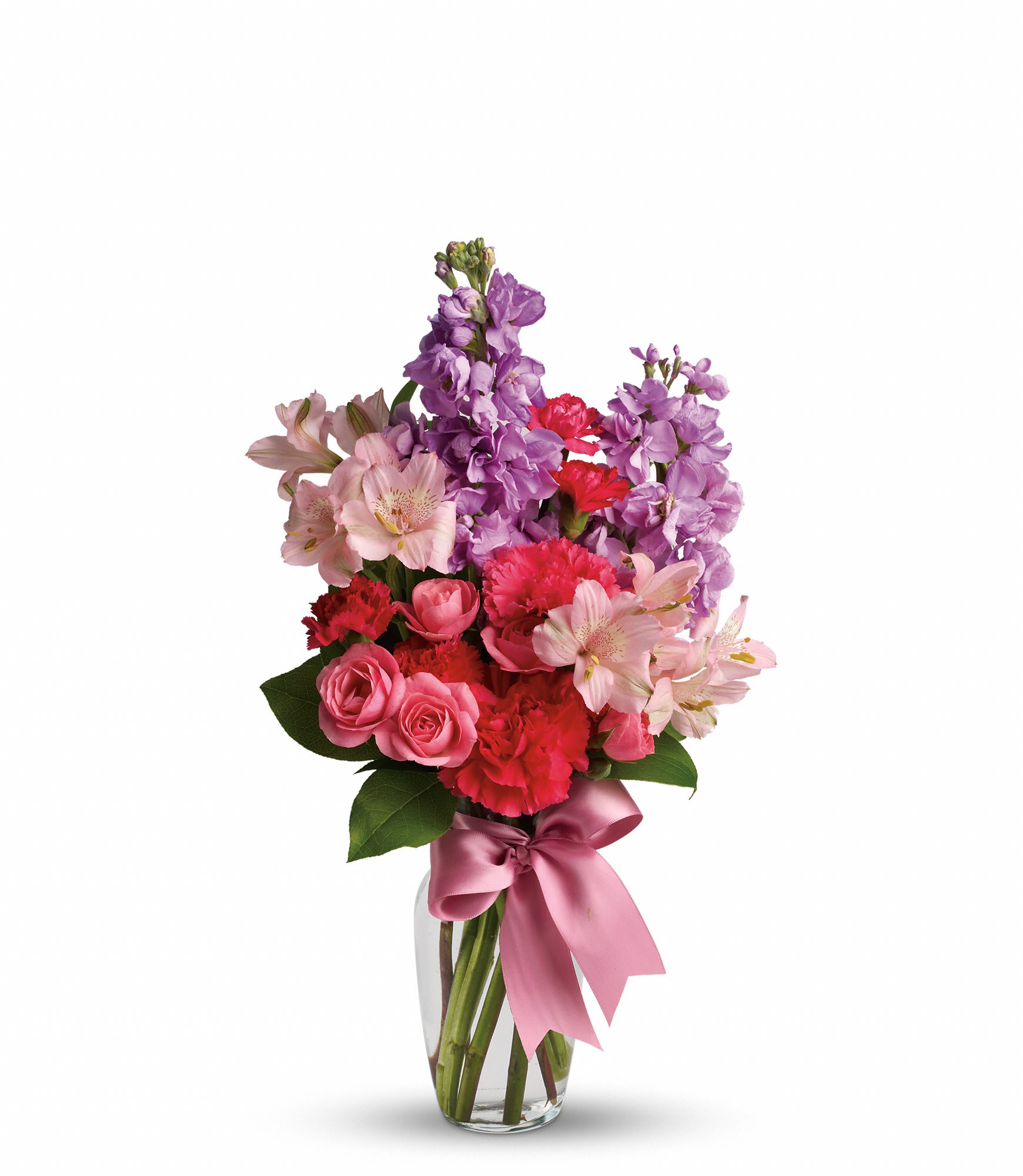 Jumping for Joy - Someone you know (or want to know!) will jump for joy when she receives this charming bouquet. Soft and feminine colors, flowers and textures are all wrapped up in one pretty package.