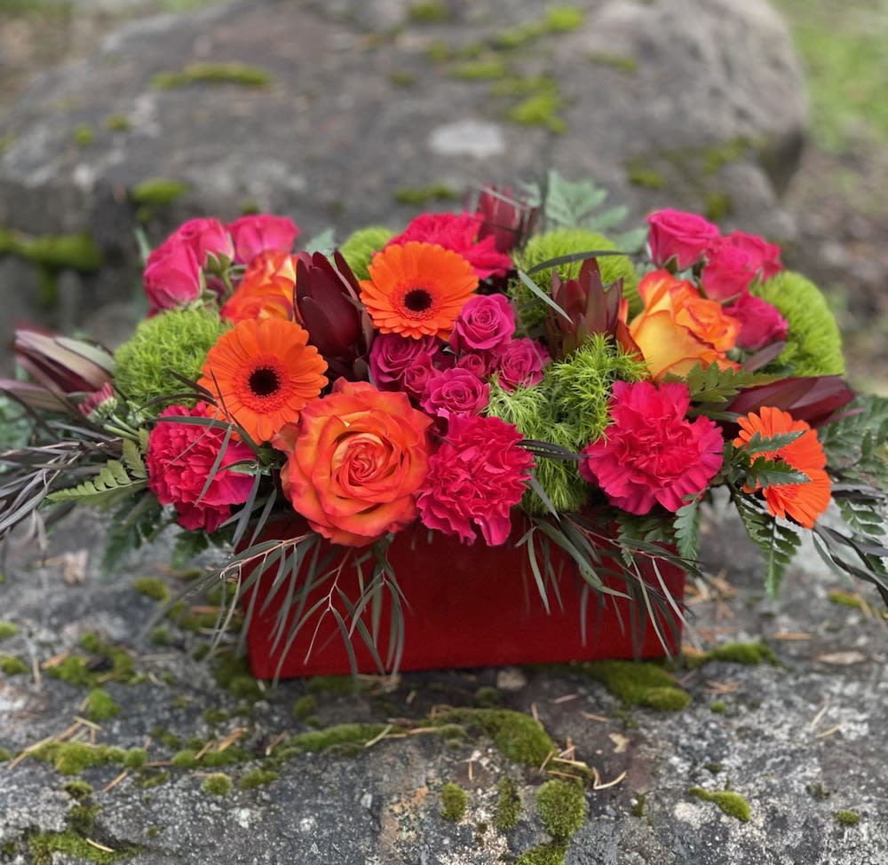 Vivid Fall Centerpiece  - Bold and bright makes a lovely centerpiece for any table