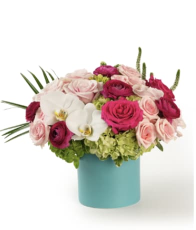 Palm Beach Cabana - Inspired by Palm Beach luxury, soft pink, white and blue create effortless coastal elegance. 