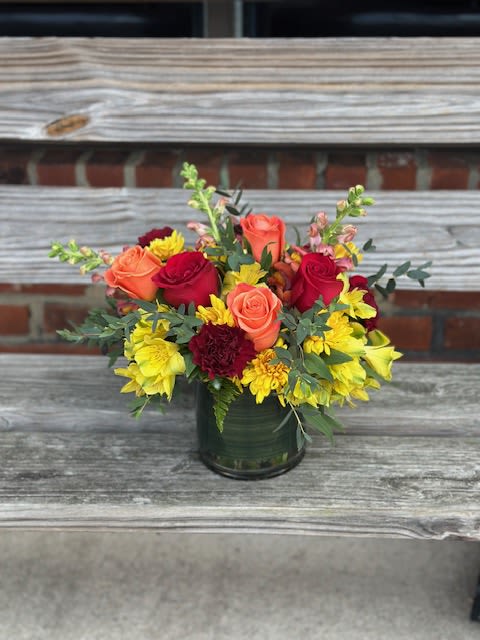 Fall Harvest - Celebrate fall with this cutie arrangement including roses, daisy, carnations and snapdragon.
