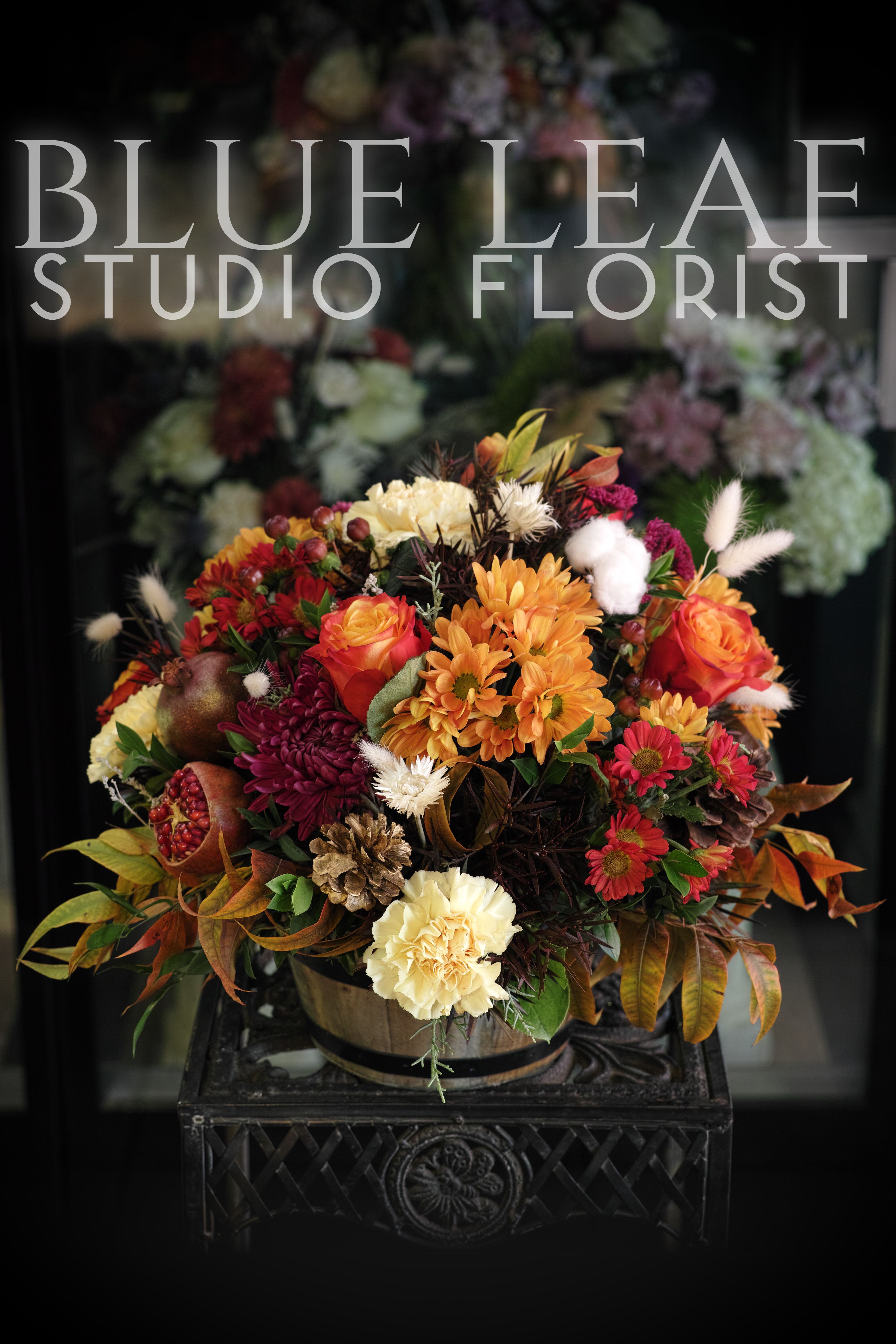 Autumn Barrel - Small barrel, great for everyday, or use as a centerpiece
