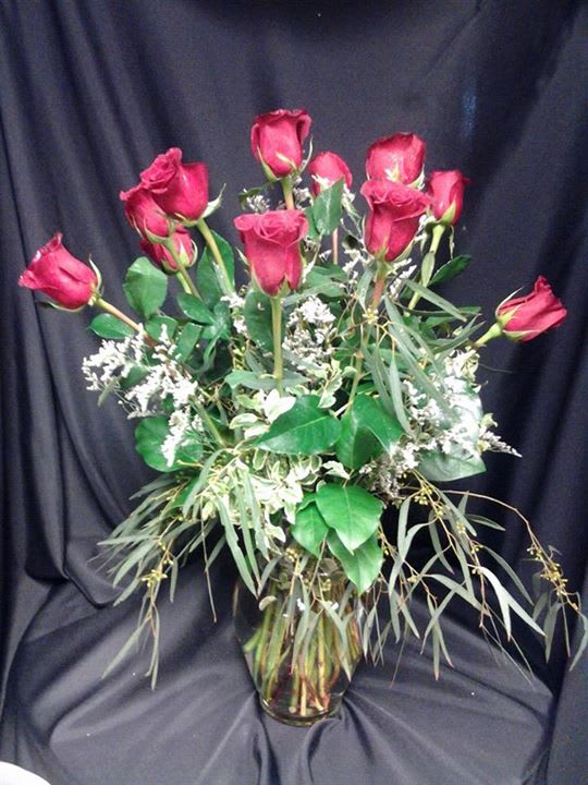 Dozen Long Stem Red Roses - Dozen Long Stem Red Roses with mixed greens. Other beautiful colors are available.. please let us know what color you are wanting.