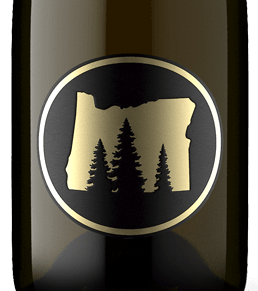 Black candle with a gold state-and-trees emblem