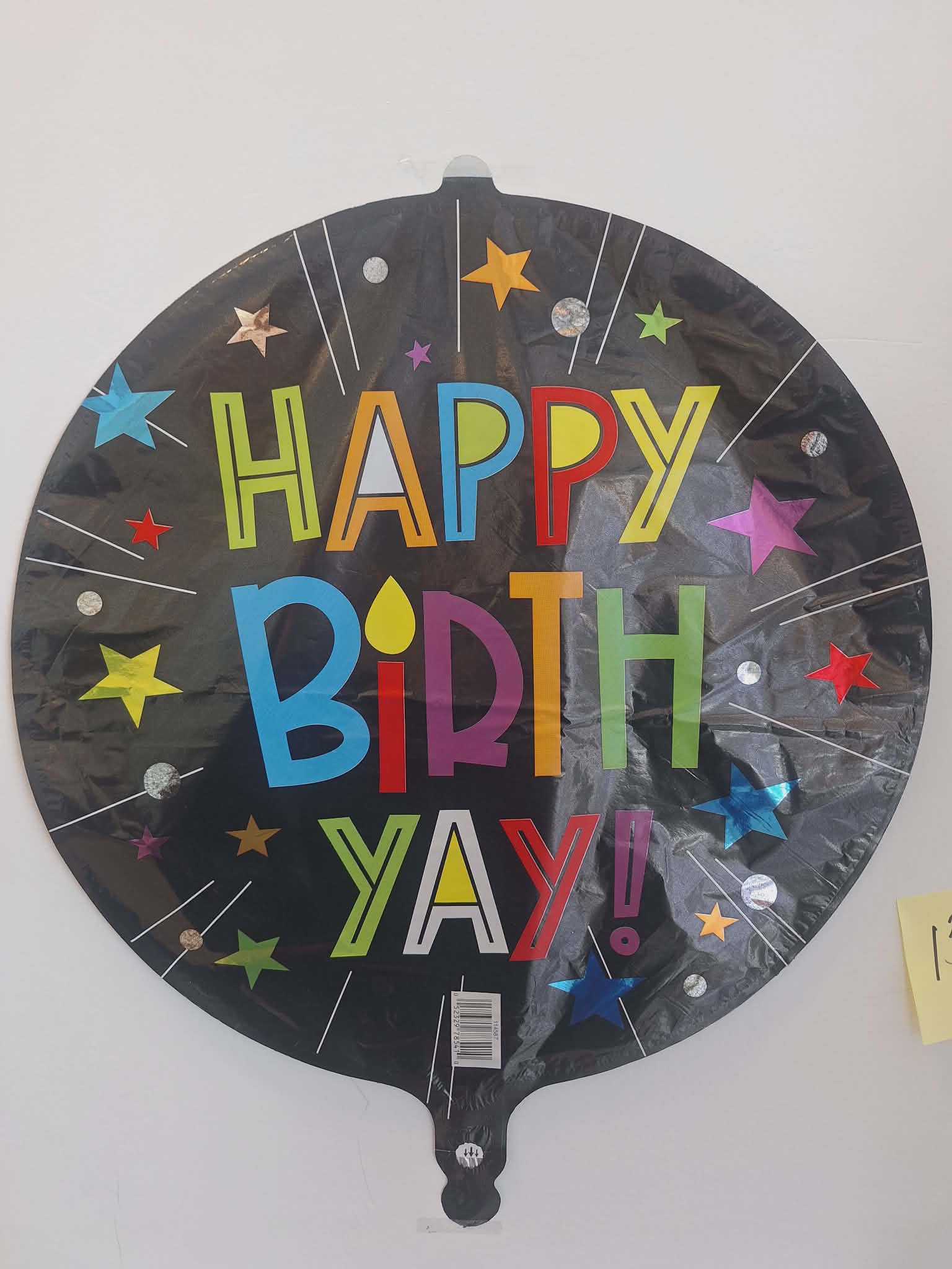 Happy Birthday (139) - 18in mylar balloon that you can add to any balloon bouquet, stuffed animal, mug, or box of chocolates. *if you're ordering multiple balloons individually (not in an already advertised set or tied to a flower arrangement/stuffed animal) you will need to purchase a balloon weight otherwise the balloons will need to be picked up*
