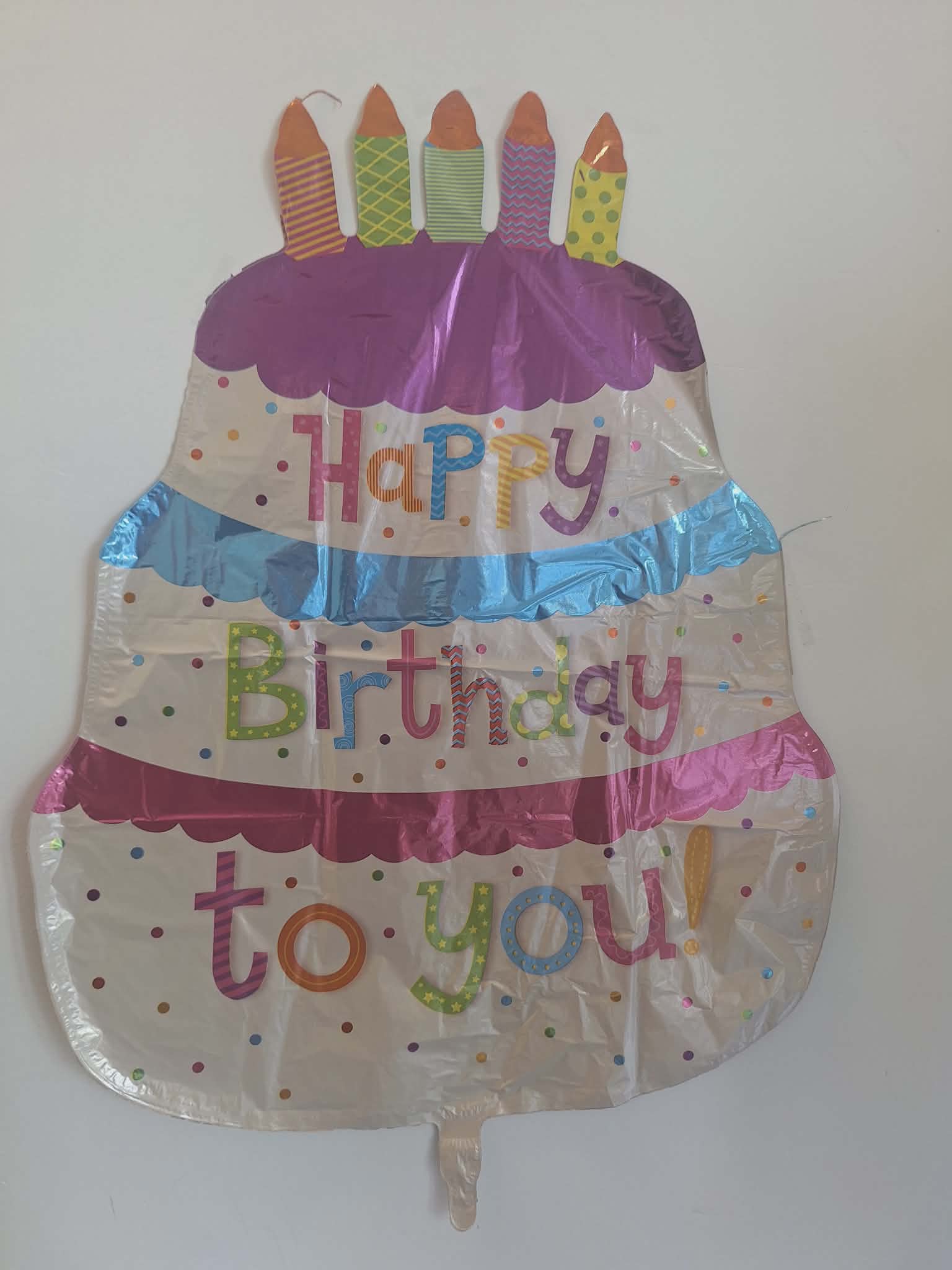 Happy Birthday To You (#171) - 18in mylar balloon that you can add to any balloon bouquet, stuffed animal, mug, or box of chocolates. *if you're ordering multiple balloons individually (not in an already advertised set or tied to a flower arrangement/stuffed animal) you will need to purchase a balloon weight otherwise the balloons will need to be picked up*