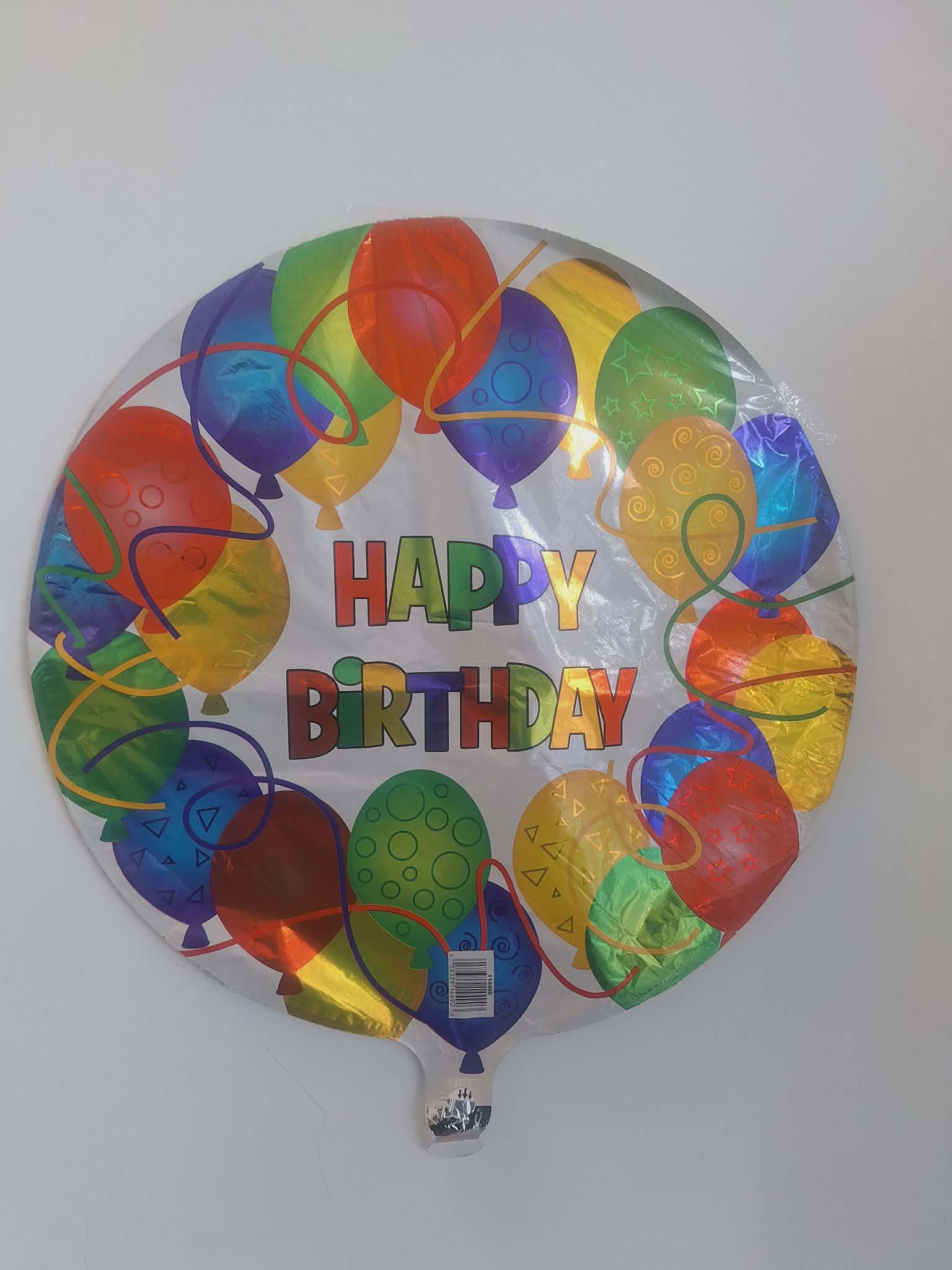 Happy Birthday (#166) - 18in mylar balloon that you can add to any balloon bouquet, stuffed animal, mug, or box of chocolates. *if you're ordering multiple balloons individually (not in an already advertised set or tied to a flower arrangement/stuffed animal) you will need to purchase a balloon weight otherwise the balloons will need to be picked up*