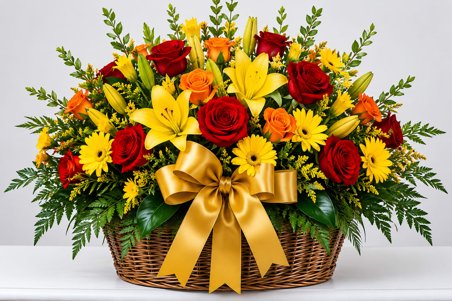 Bright and Bold Sympathy Basket - Bright and bold beautiful colors in this basket will surely standout among the rest