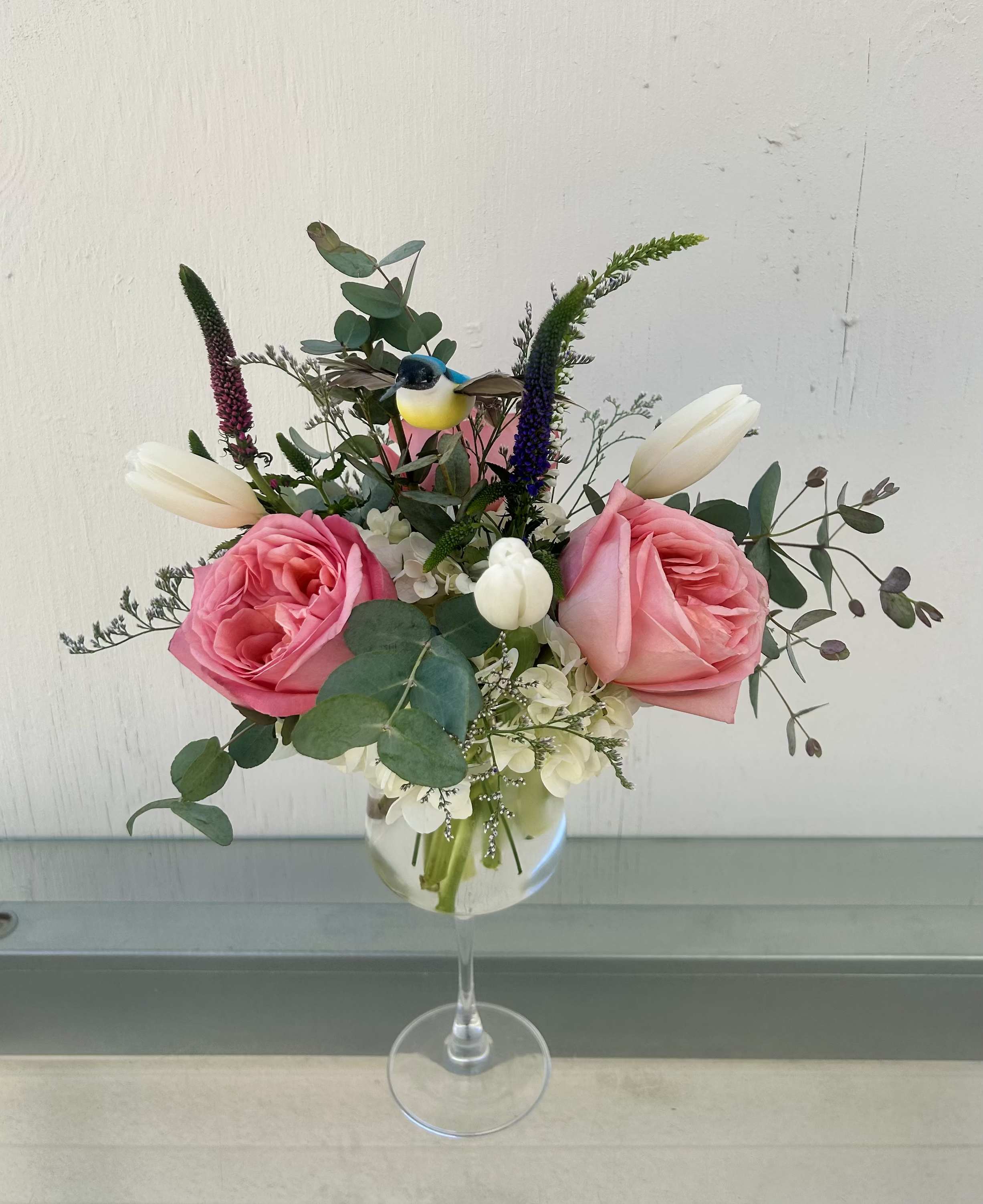 Sip Happens - A beautiful bouquet in a wine glass for the best moms out there. The mamas that are always there when sip happens.