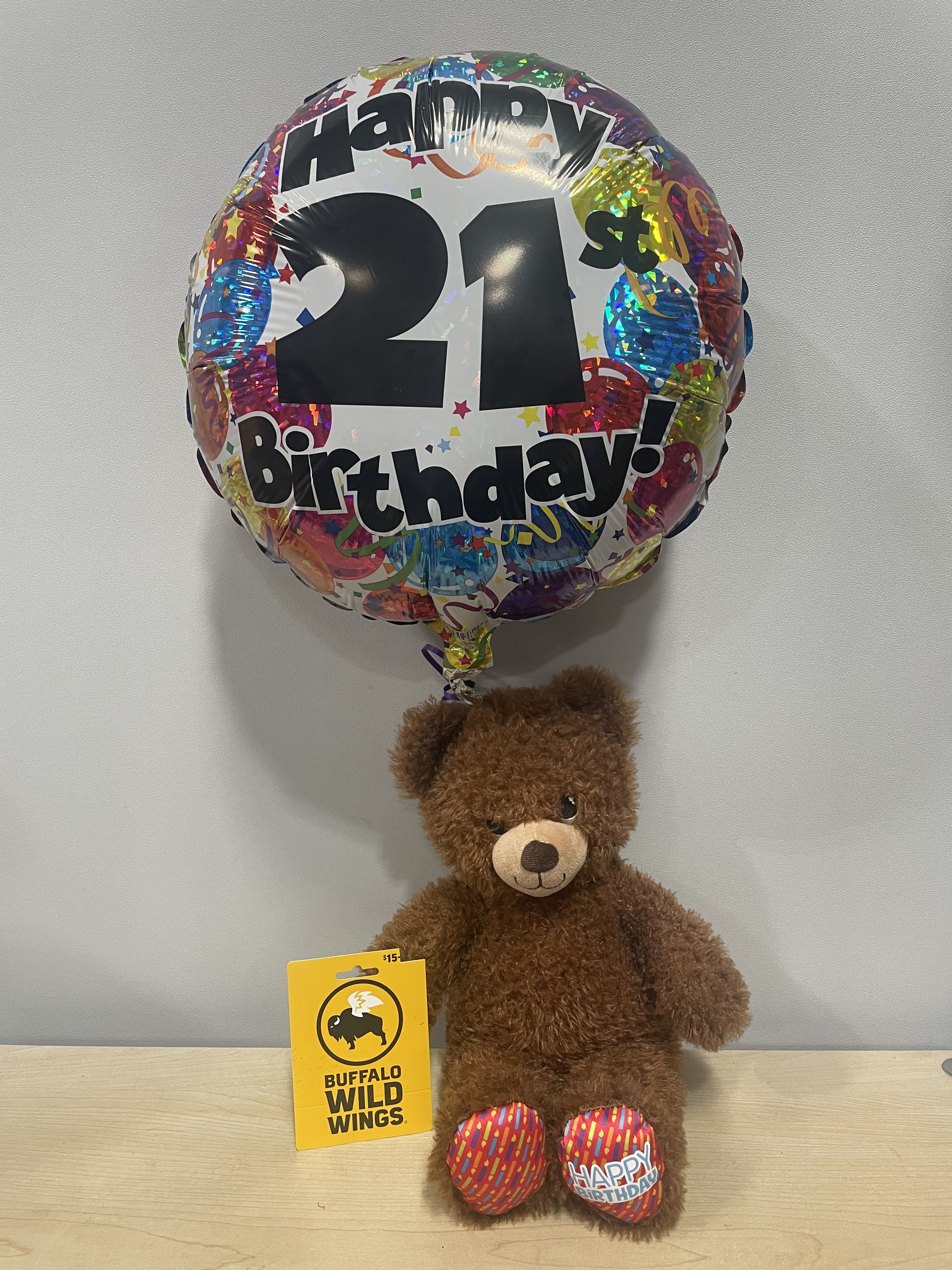 21st Bear &amp; BWW Trio - $15 Buffalo Wild Wings gift card included 
