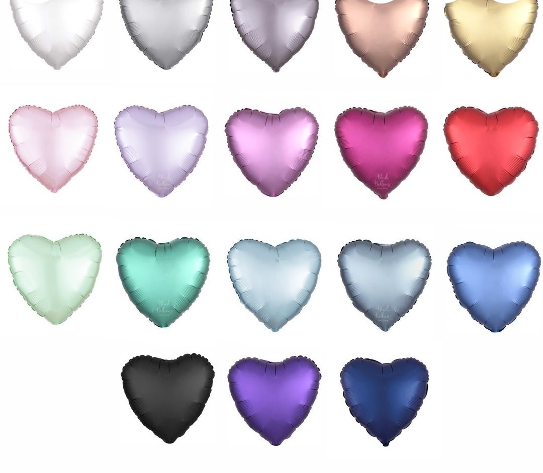 Solid Color Mylar Balloon Shapes - 18" Mylar shapes in Hearts, Stars &amp; Rounds. They nicely accent other balloons. Order in multiples. In special instructions section, add your preference of shapes &amp; colors.  ****Great for creating custom balloon bouquets****