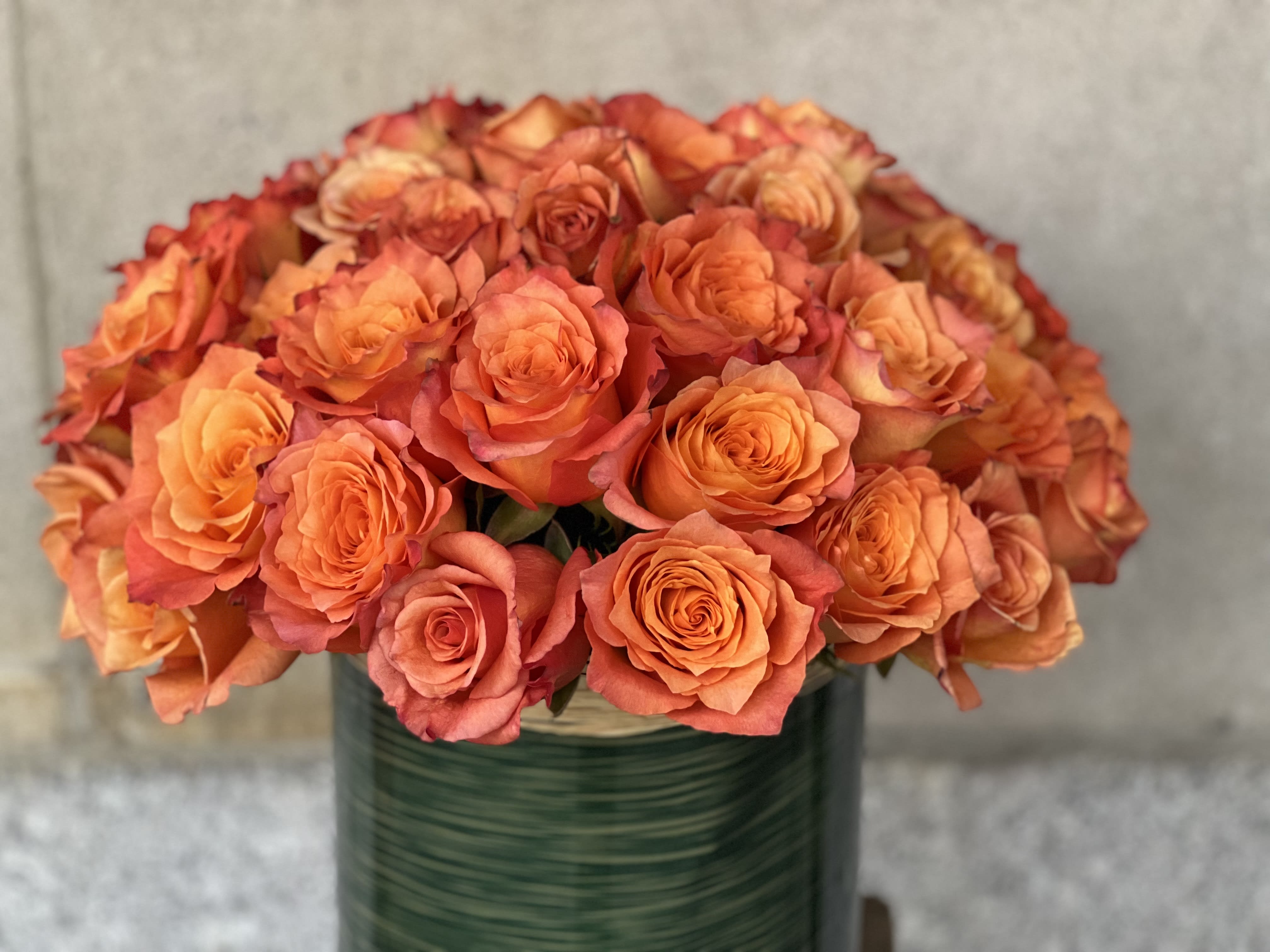 BIG ORANGE SUN - We're excited to announce that we now offer exquisite long-stemmed rose arrangements by Flowers by Philip, complementing our existing selection of floral arrangements. These classic arrangements, accented with seasonal foliage, are available in three stunning options, including 40 long-stem red roses.  For a truly unforgettable gift, we highly recommend the timeless elegance of long-stemmed roses by Flowers by Philip.
