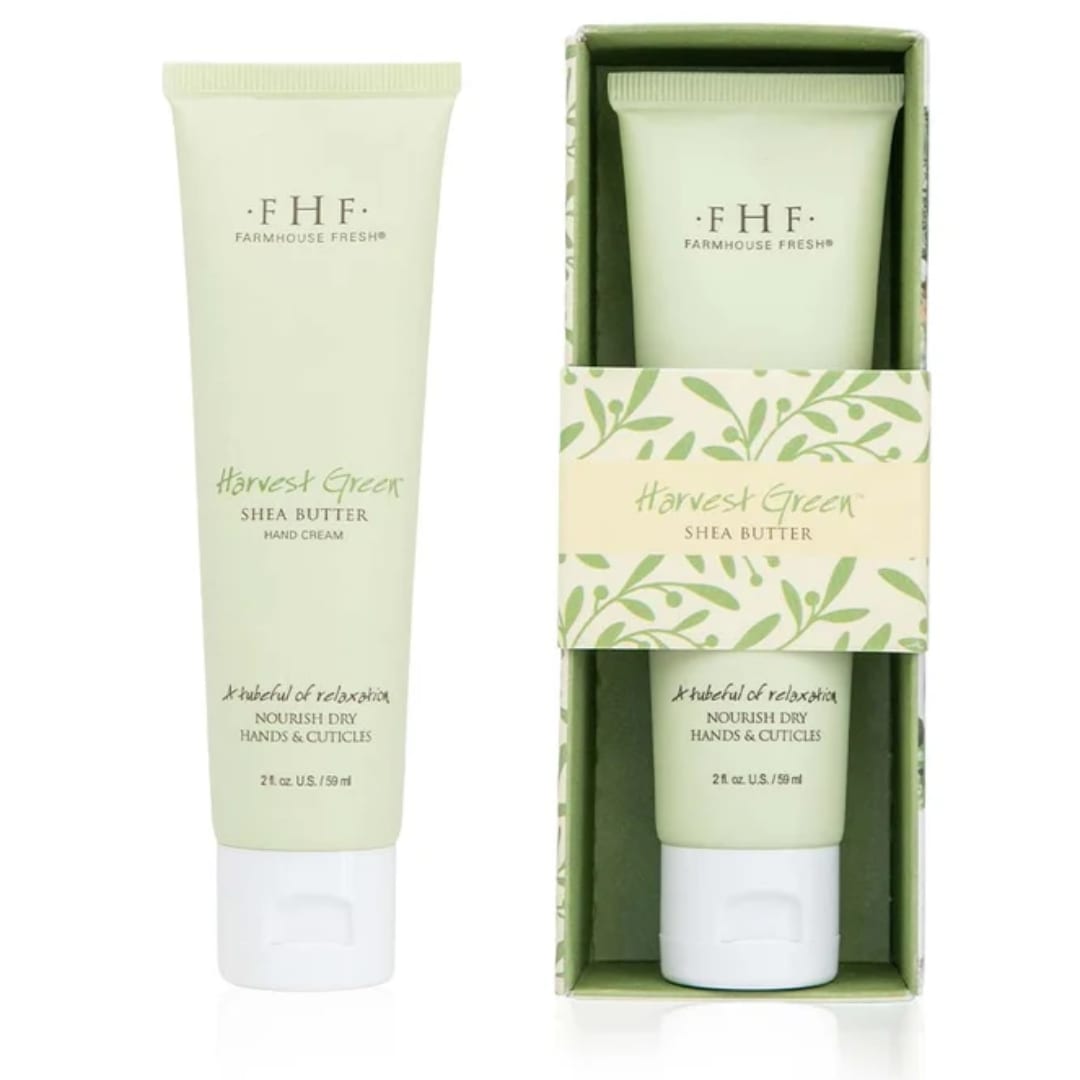 Two tubes of Farmhouse Fresh hand cream, one in a gift box.