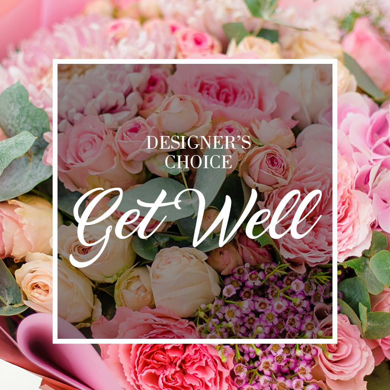 Get Well Designer Choice - Next best thing to chicken soup when you are under the weather is flowers!  Let us design that perfect "feel better" arrangement that will be sure to bring sunshine to their day. No need to worry! Our professional staff of designer will create that special look just for you.