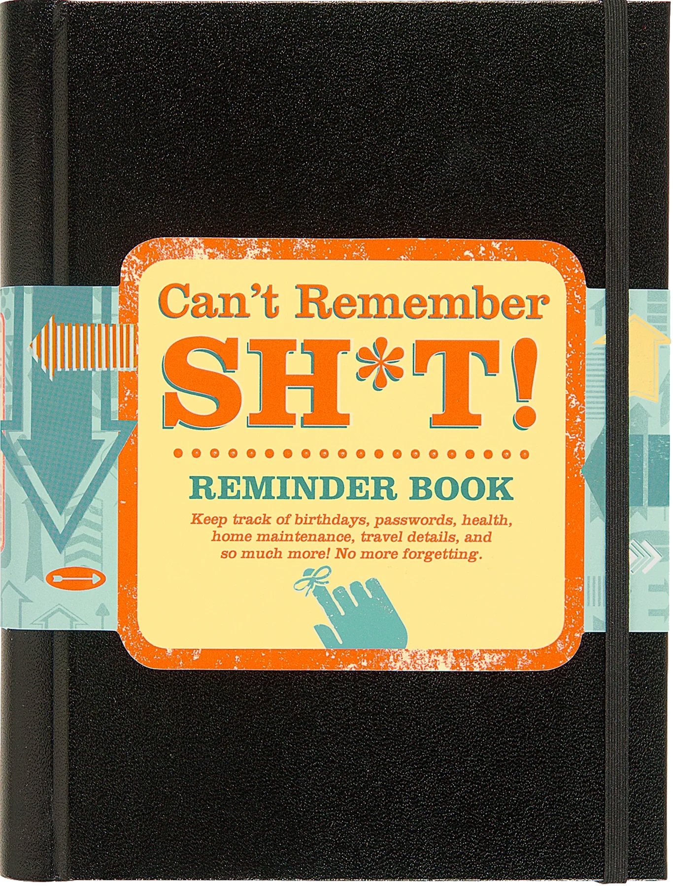 Can't Remember Sh*t! Reminder Book - Are you forever forgetting birthdays, passwords, the name of the eatery you liked so much on vacation, where you stashed the gold necklace, etc., etc.? Join the club -- the growing ranks of those of us who can't remember sh*t.  But take heart! Here's a little reminder book that will help you keep track of everything you need to know but forgot to remember. 