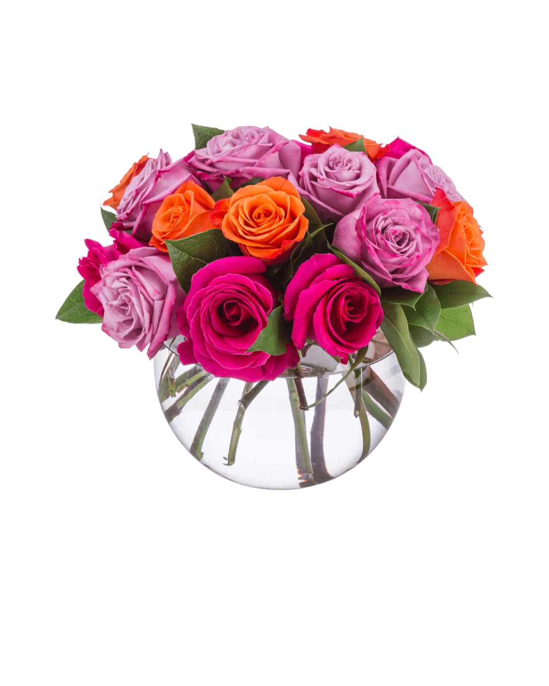 Daybreak - A lovely bowl of colorful roses brightens and lifts any room (and relationship!) A great gift for sending on Valentine's Day to your significant other, your friend, or even your mom! 