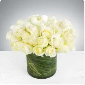 Two Dozen White Roses  - Make a bold statement with this elegantly simple design. White roses symbolize hope, honor, adoration, and innocence. Two Dozen White Roses  Arrangement Details: 