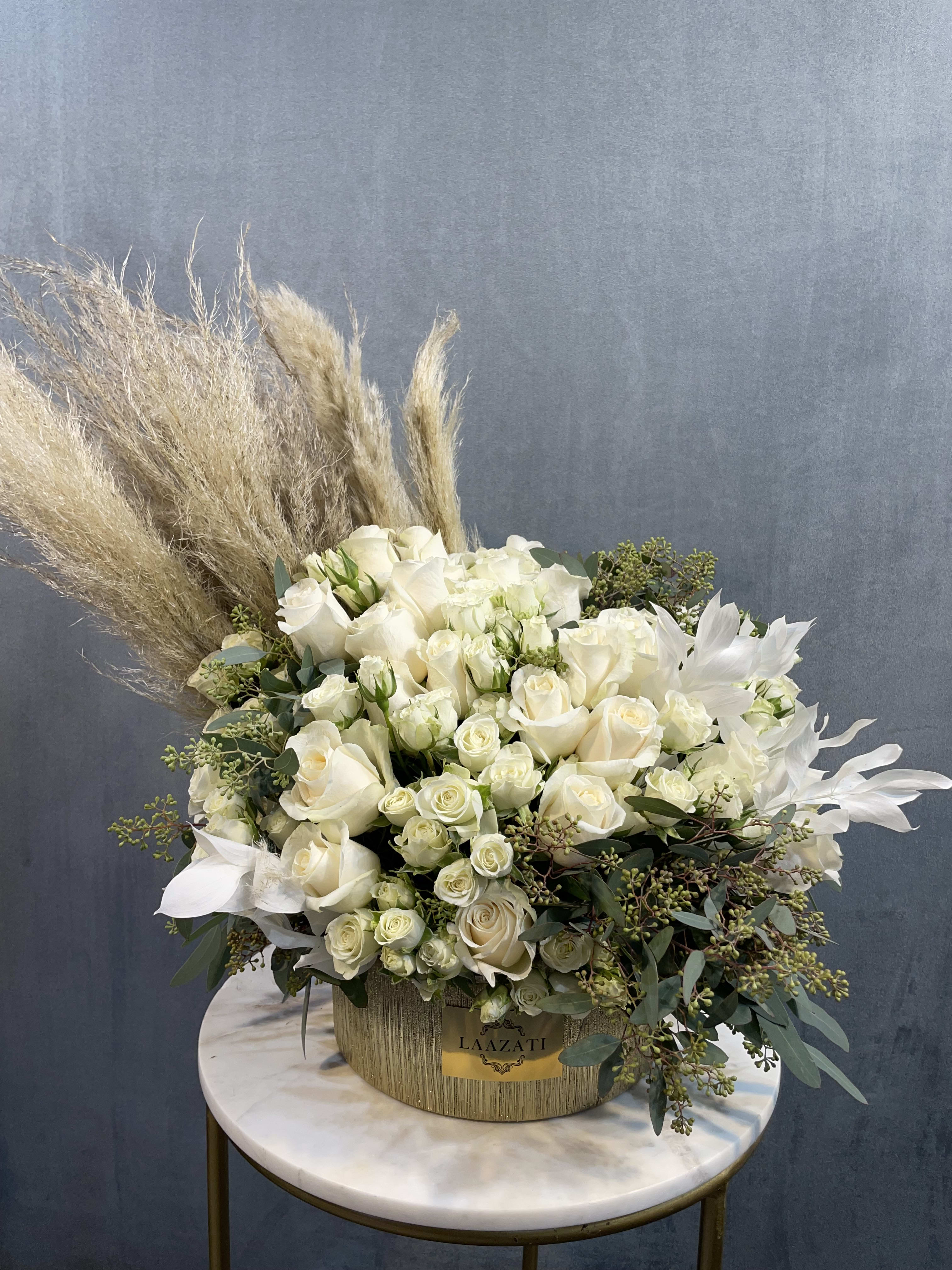 Field of Roses & Pampas Grass in Glendale, CA