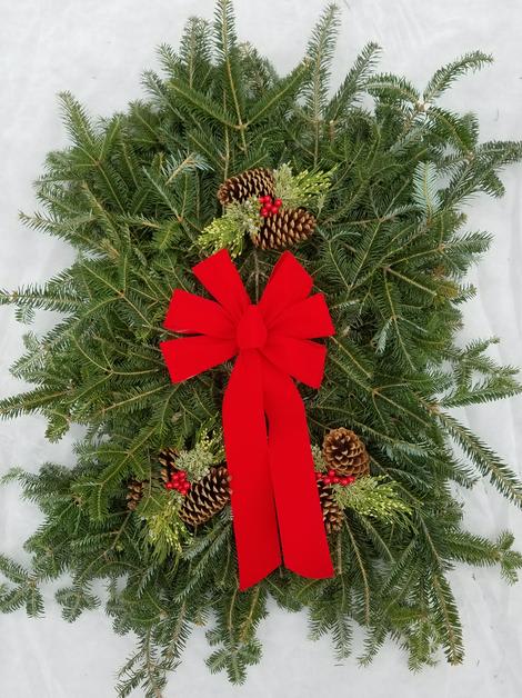 Grave Blankets - xmas greens with ornaments