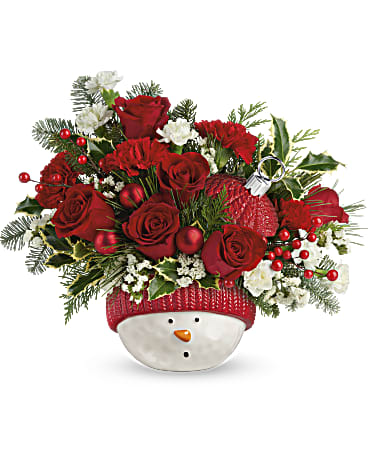 Seasonal Ornament - Flowers in an Ornament  picture shown is premium CONTAINER BASED ON AVAILABILITY 