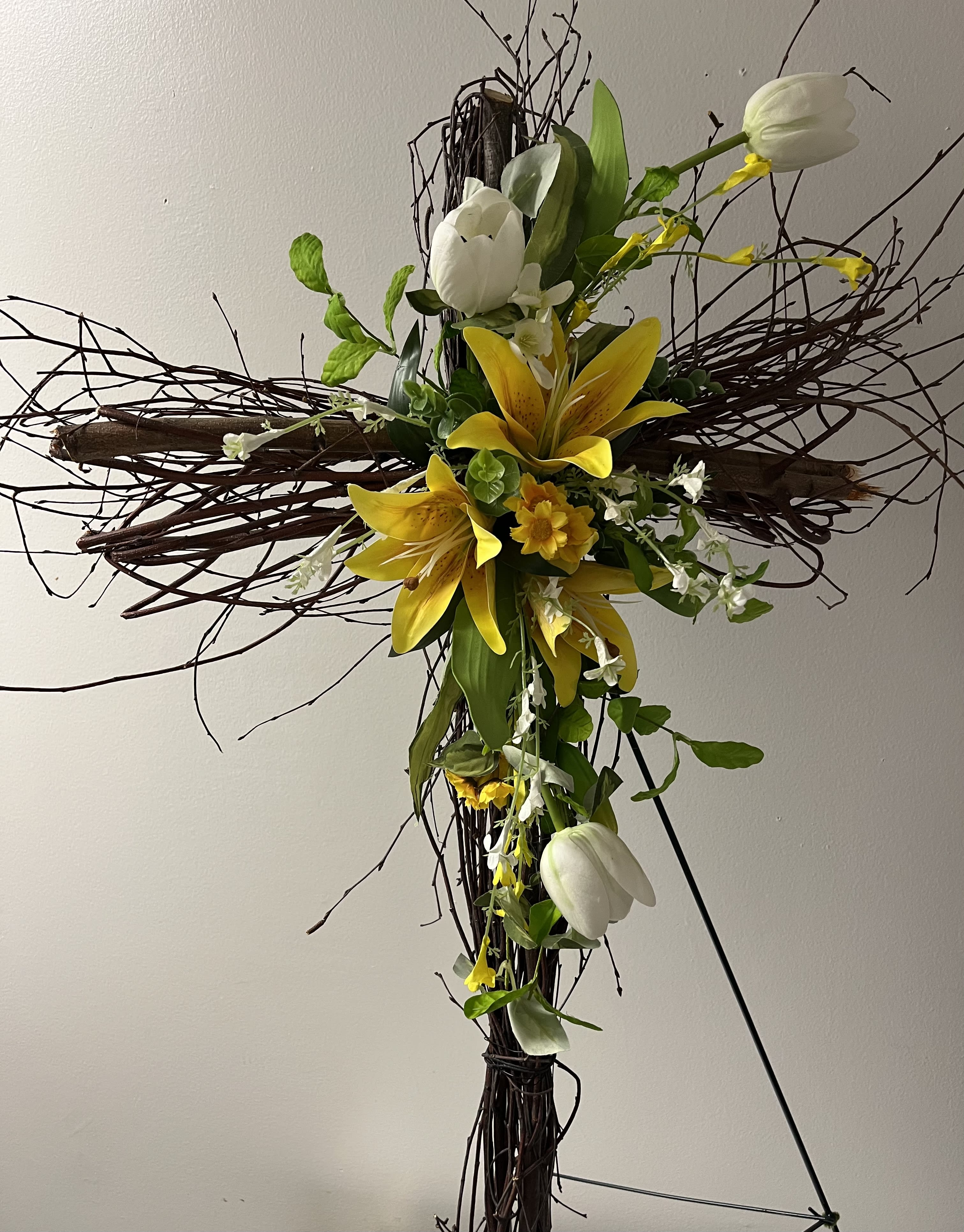 Grapevine Cross - Beautiful silk sympathy gift