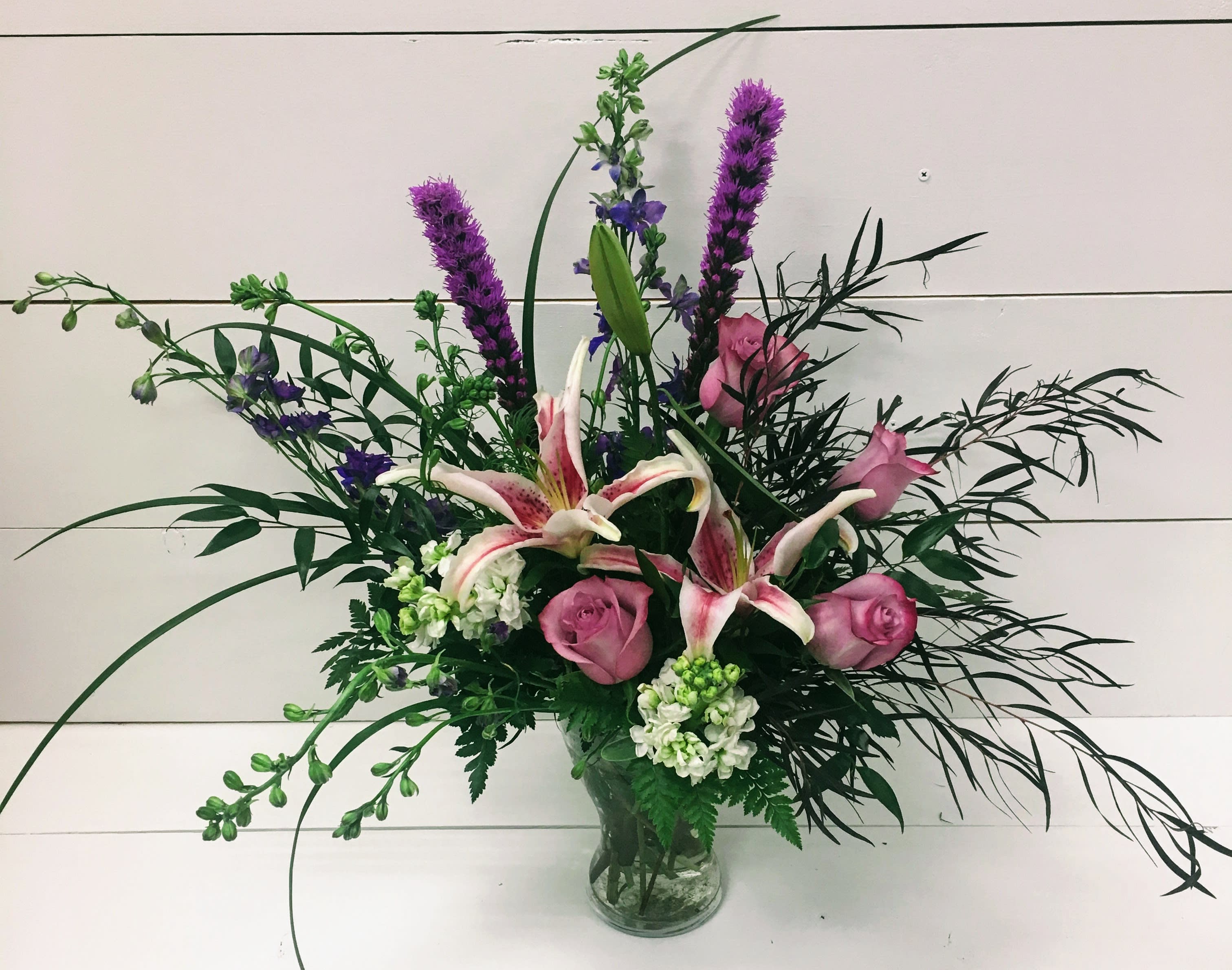 Roses. Lilies, Liatris and more - Roses, Lilies, Liatris,Stock,Larkspur