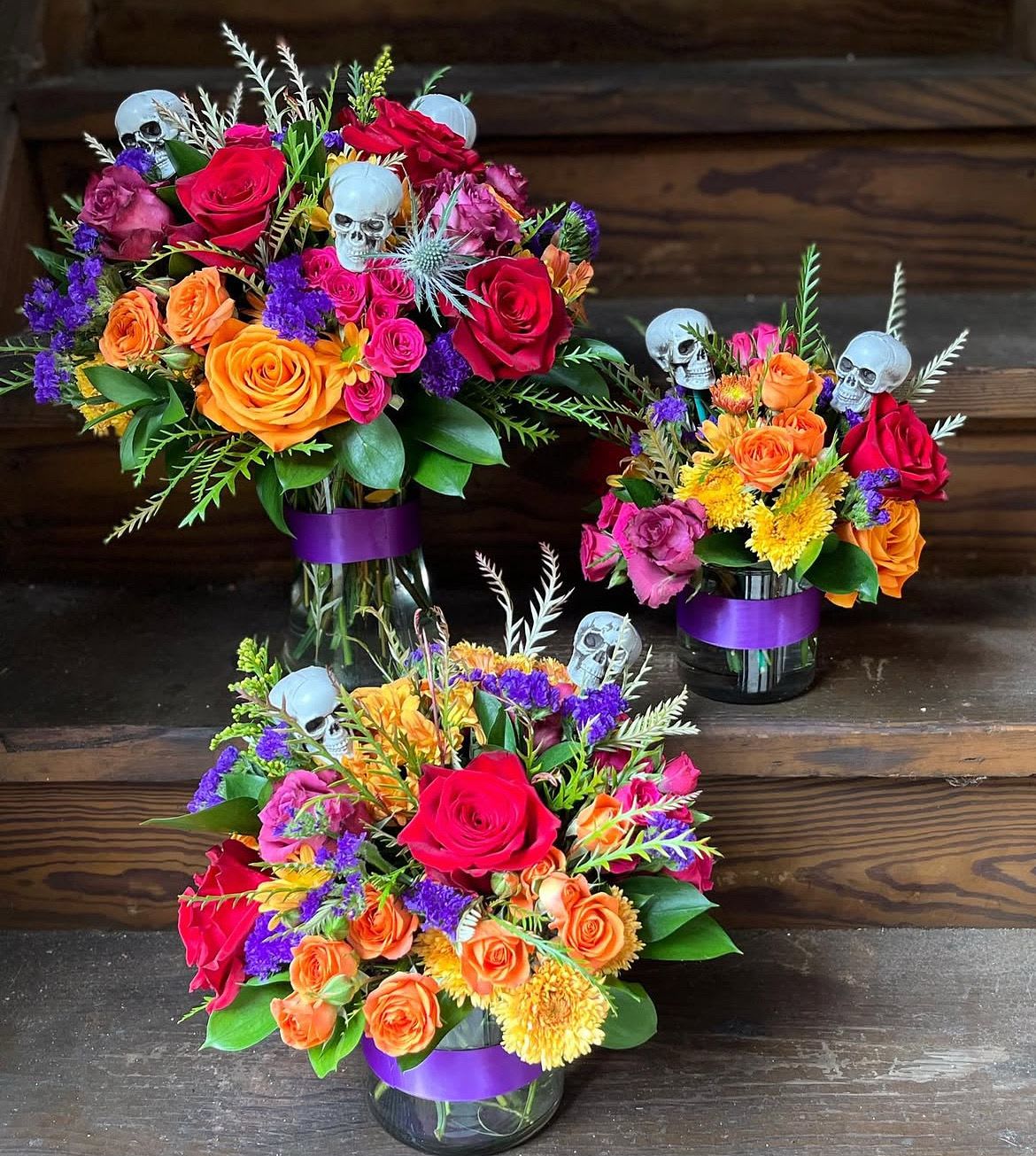 Spooky Blooms - Bright and Spooky Blooms perfect for Halloween or Day of the Dead.  Available in 3 sizes.