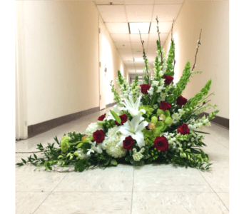 EXQUISITE TRIBUTE ARRANGEMENT [TT-ANC69] - EXQUISITE TRIBUTE ARRANGEMENT BY TWIN TOWERS FLORIST      As Shown : TT-ANC69 