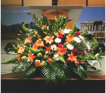 PODIUM ARRANGEMENT 94 [TTPOD94] - PODIUM ARRANGEMENT 94 BY TWIN TOWERS FLORIST      As Shown : TTPOD94 