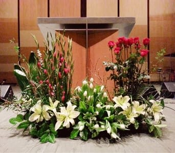 PODIUM ARRANGEMENT 1 [TTPOD1] - PODIUM ARRANGEMENT BY BY TWIN TOWERS FLORIST      As Shown : TTPOD1  