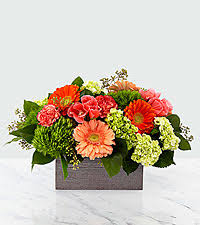 Hello Gorgeous - Through a unique combination of carnation's love, gerbera's happiness, hydrangea's emotion and alstroemeria's devotion, our florists have crafted a bouquet that blossoms with heartfelt sentiment. Each flower was carefully chosen and artfully interwoven with salal and eucalyptus to create one of our most gorgeous bouquets. 